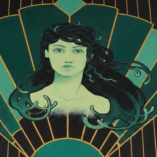 Art nouveau-bord detalje
